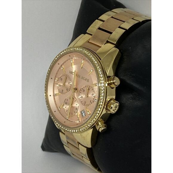 Michael Kors Ritz K6475 Women's Stainless Steel Analog Dial Quartz Watch WO553 - Picture 4 of 12